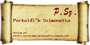 Porkoláb Szimonetta névjegykártya